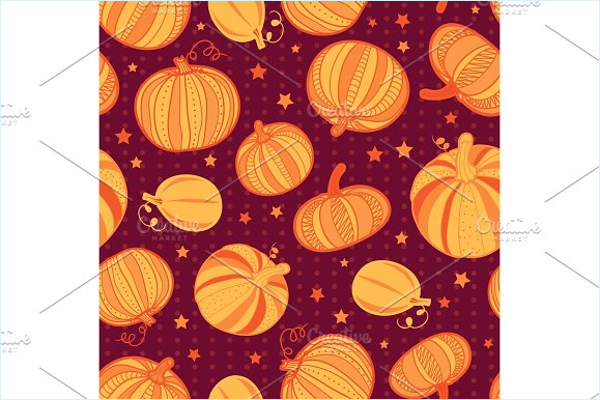 Pumpkins Pattern Fabric Design