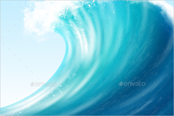Realistic Ocean Wave Background