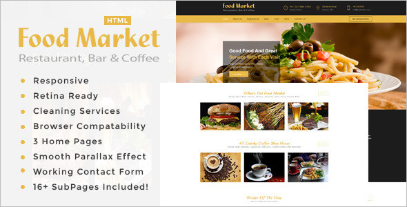 Restaurant Menu HTML Template