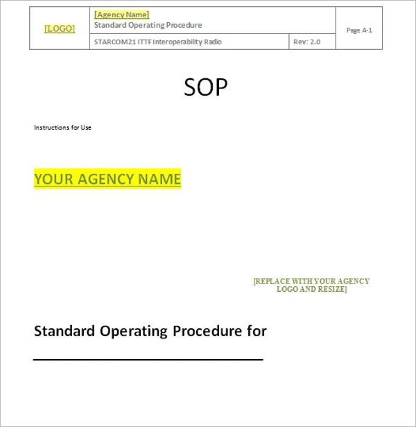 SOP For Production Department