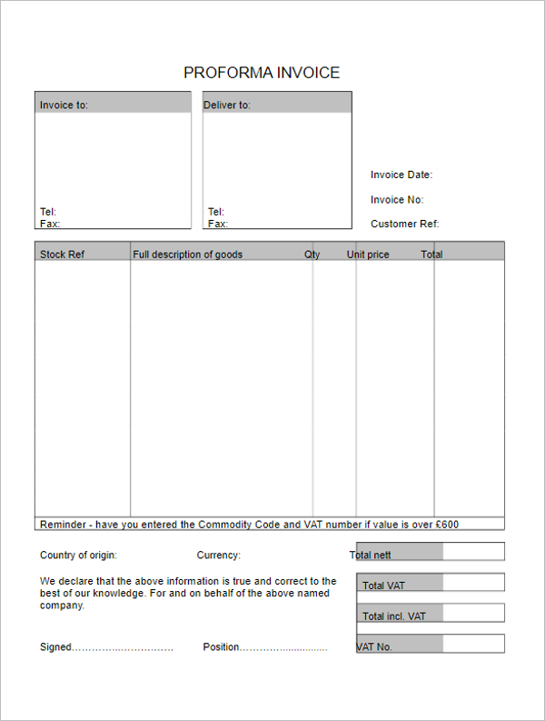 40  Blank Invoice Templates Free Word Excel PSD Format