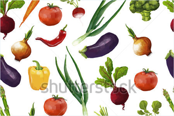 Sample Vegetables In Watercolor Style