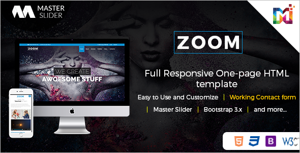 Simple Parallax HTML Template
