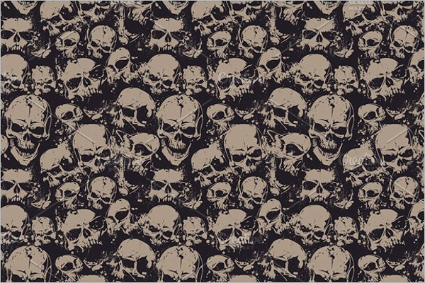 Skull Seamless Pattern Design
