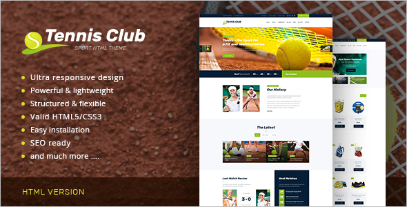 Sports & Events Site Template