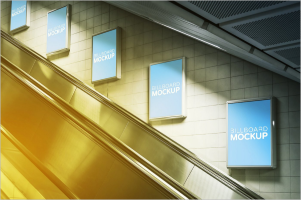 Subway Billboard Advertising Mockup Design