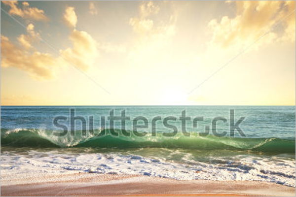 Sunrise Wave Ocean Background