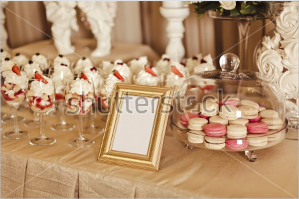 Wedding Candy Bar With Mockup Template