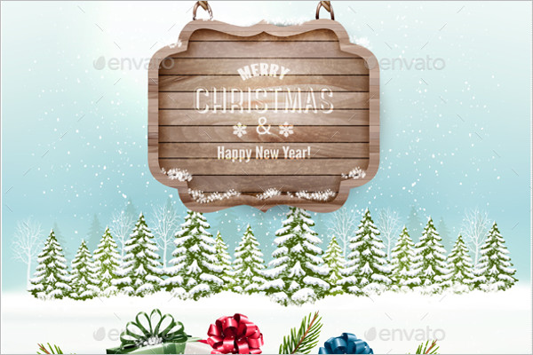Winter Christmas Background Template