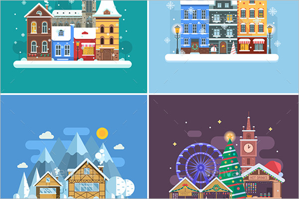 Winter Travel Background Design