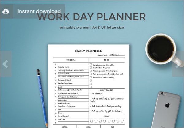 Work Day Planner Template