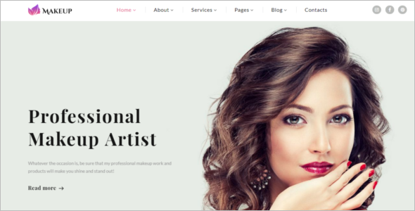 Artist & Cosmetics Website Template