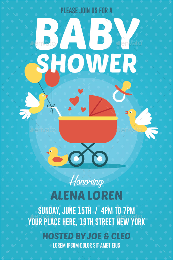 Baby Shower Flyer Template PSD