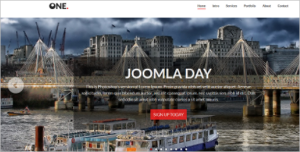 Best One Page Joomla Website Theme