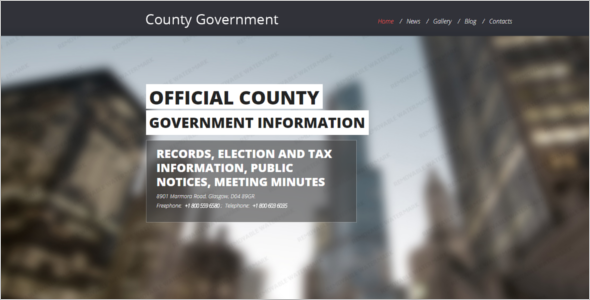 Bootstrap Government Template