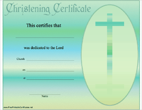 Children's Church Promotion Certificate