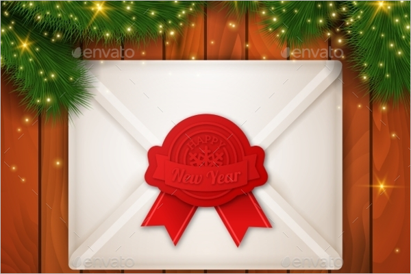 Christmas Background with Envelope