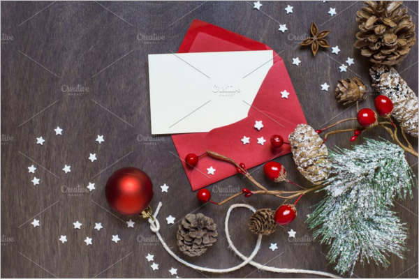 Christmas Envelope Invitation Template