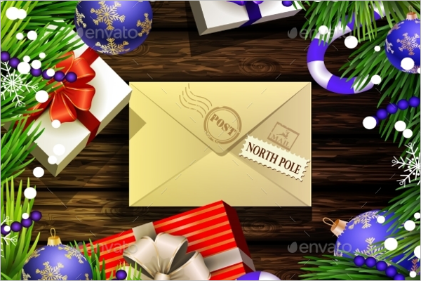 Christmas Envelope Post Card