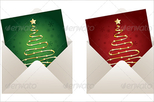 Christmas Envelope Template PSD