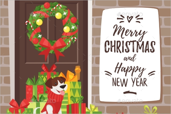 Christmas New Year Greeting Card