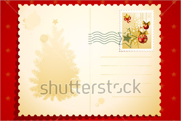 Christmas Postcard Stamp Design