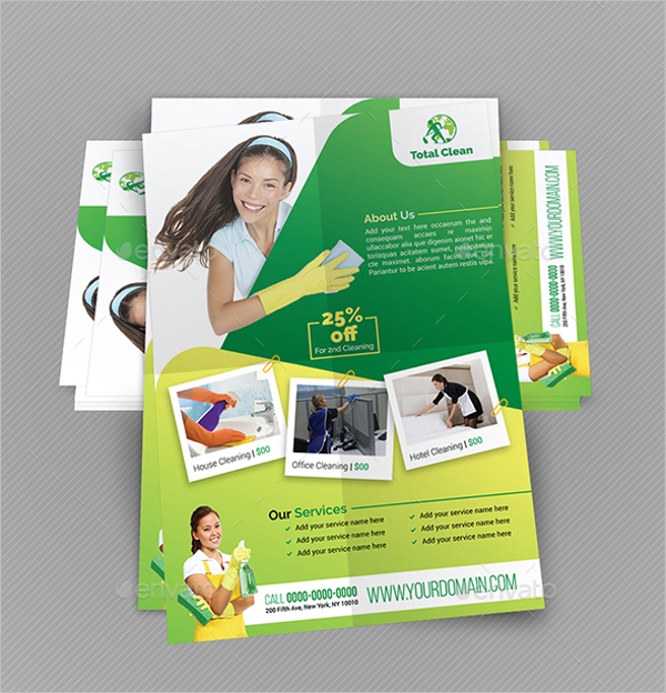 Cleaning Flyer Bundle Template