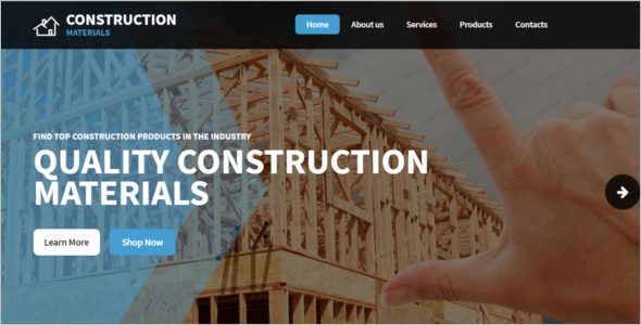Construction Website Design Template