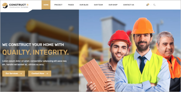 Construction Website Template HTML