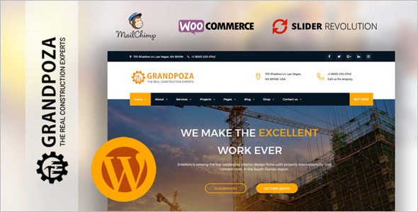 Construction WordPress Website Theme