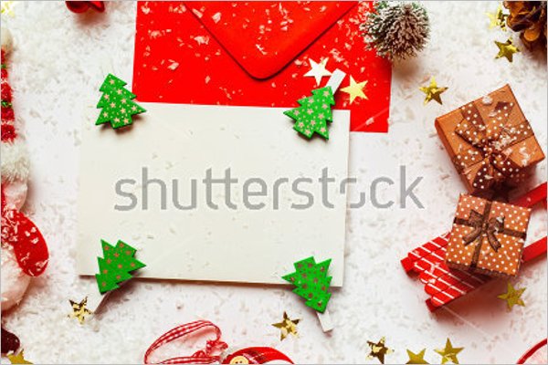Decorated Christmas Card Mockup