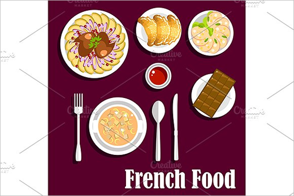 Delicious French Cuisine Menu Template