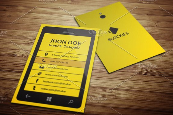 Editable Business Card for iPhone