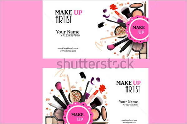 Editable Makeup Business Card Template
