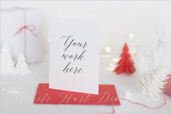 Elegant Christmas Card Mockup