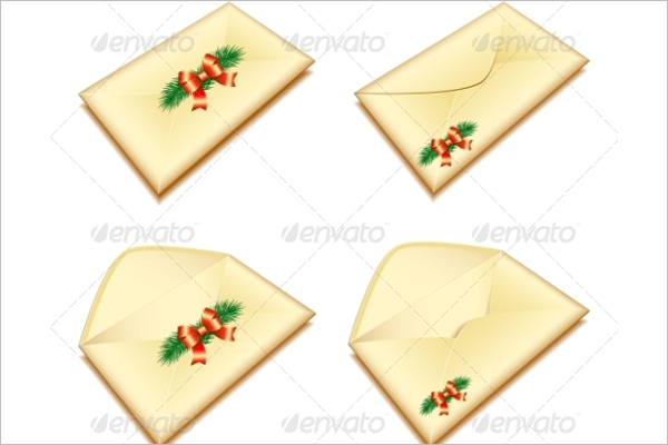 Envelope with Christmas Seal Template