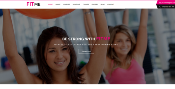 Fitness One Page HTML Template