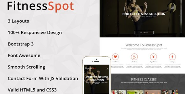 Fitness Spot Website Theme