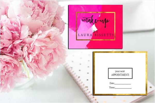 Floral Makeup Business Card Template
