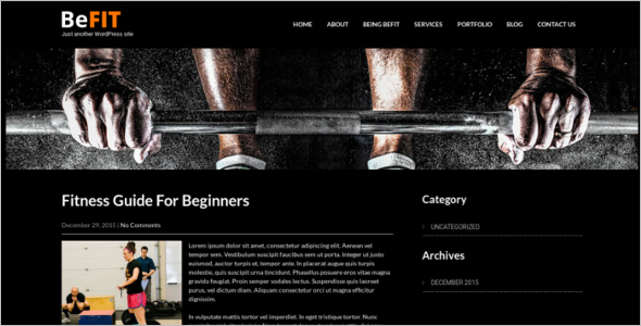 Free Gym Website Template