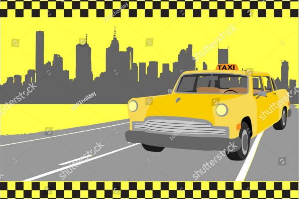Free taxi business card template