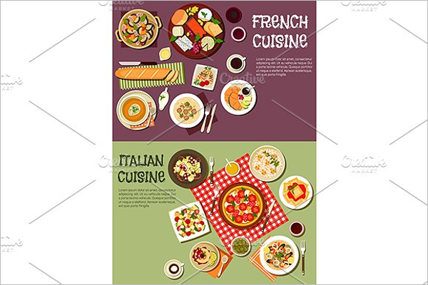 French & Italian Menu Template