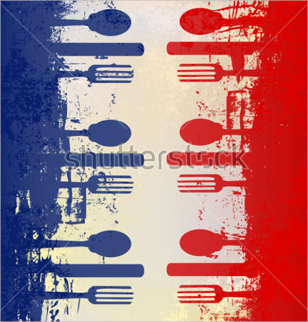 French Menu Vector Template