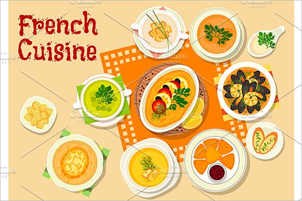 French Restaurant Lunch Menu Template