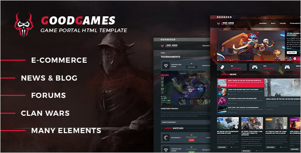 Gaming Website Template html