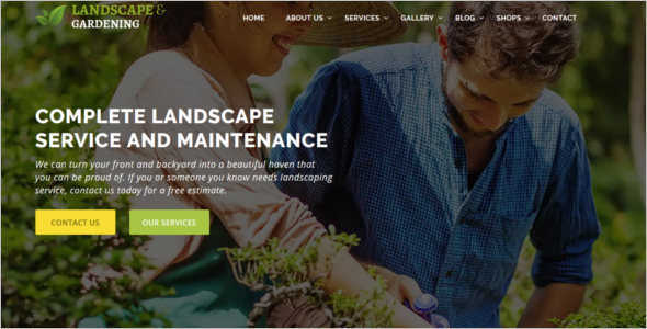 Gardening Website Template