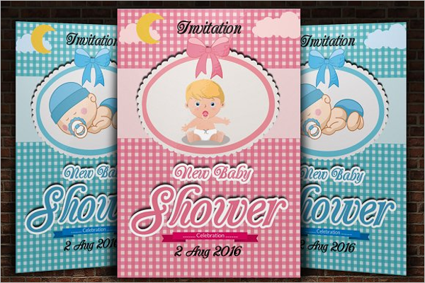 Girl Baby Shower Invitation Flyer