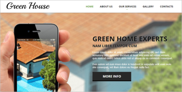 Green House Construction Website Template