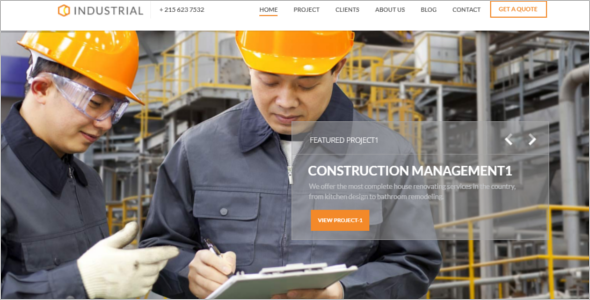 Industry Work Website Template