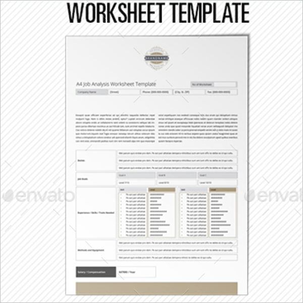 20+ Worksheet Templates Free Word, Excel, PDF Formats